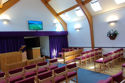 Inside of the Hull Chapel showing chairs