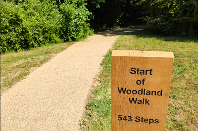 Woodland walk sign